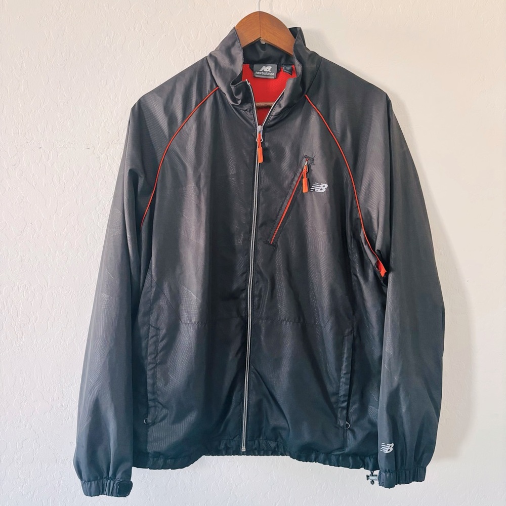 New Balance Men's‎ Black and Orange Windbreaker
